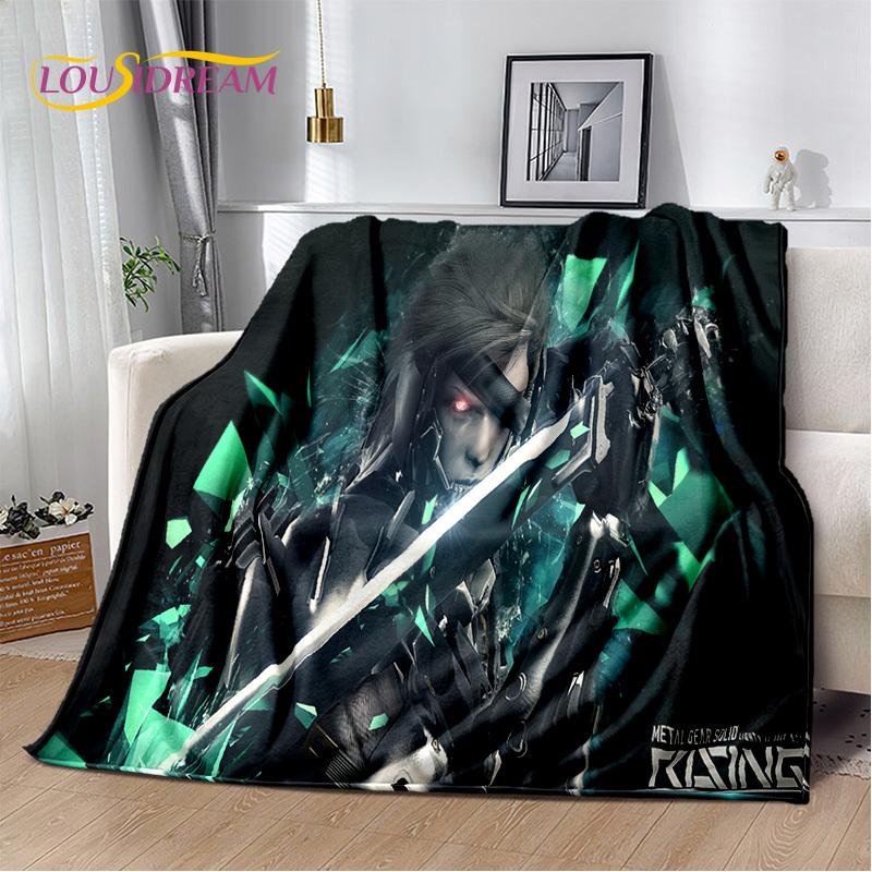 3D Game Metal Gear Solid Cartoon HD Gamer Blanket,Soft Throw Blanket for Home Bedroom Bed Sofa Picnic Travel Cover Blanket Kids