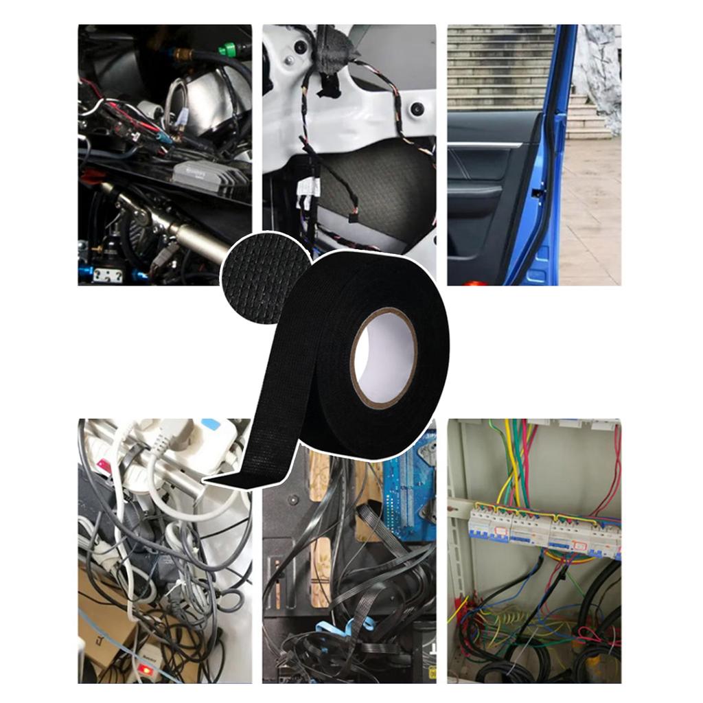 Wire Harness Automotive Cloth Tape Self-Adhesive Felt Cloth Electrical Tape Heat Resistant Harness Tape Easy To Use