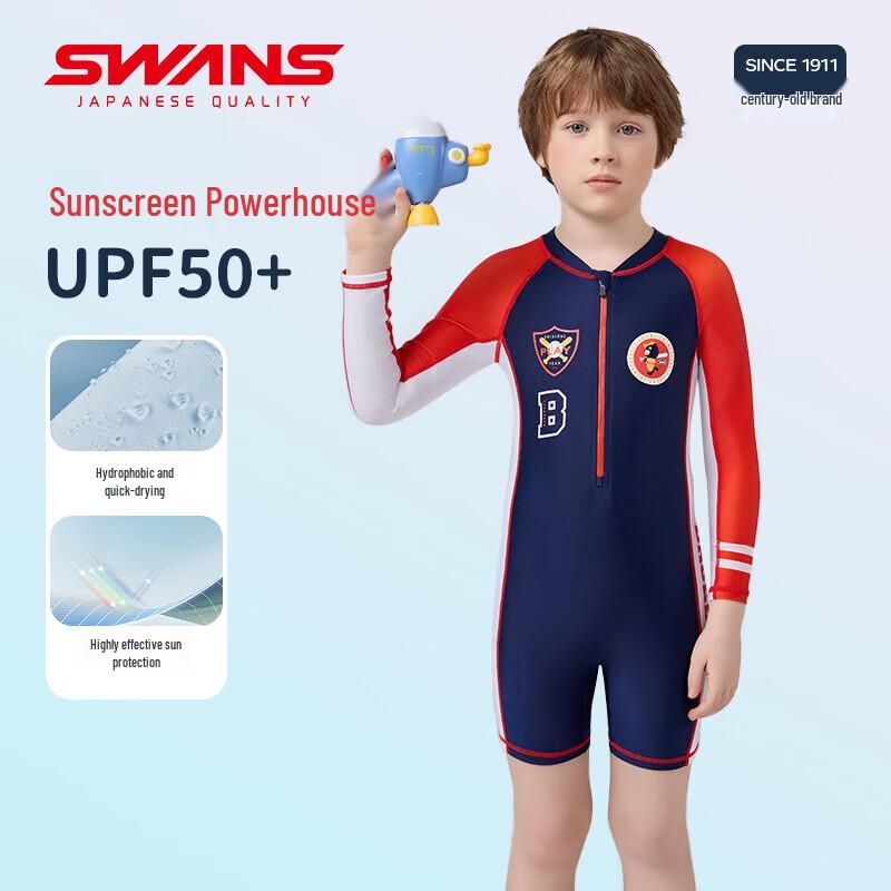 SWANS Kids Long-Sleeve One-Piece Rash Guard 251 140