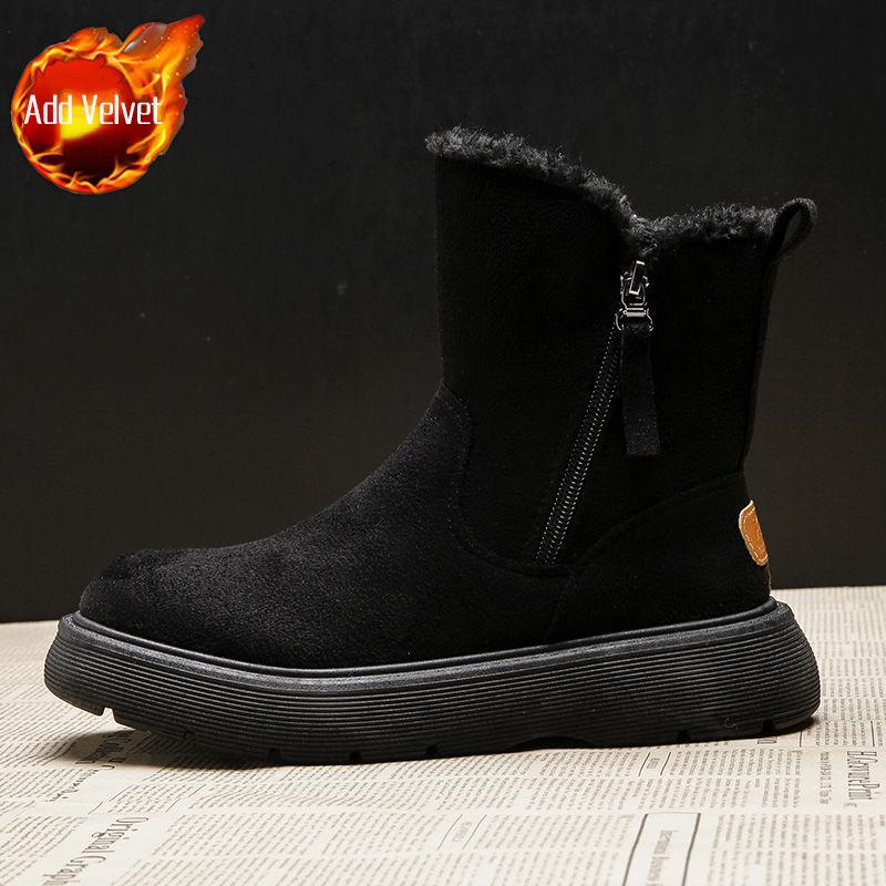 

Fashion Non Slip With Zipper Woman Shoes Korean Style Ankle Soft Winter 2025 Novelty Large Size Warm Footwear Sale Snow Boots for Women 35