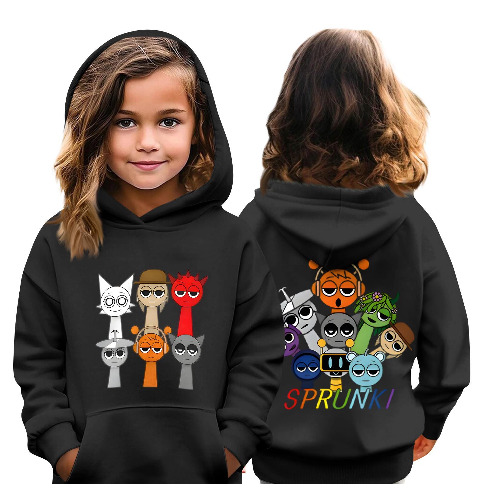 

Детская мода повседневная верхняя часть с принтом музыкальной игры пуловер свитшот 130 чёрный