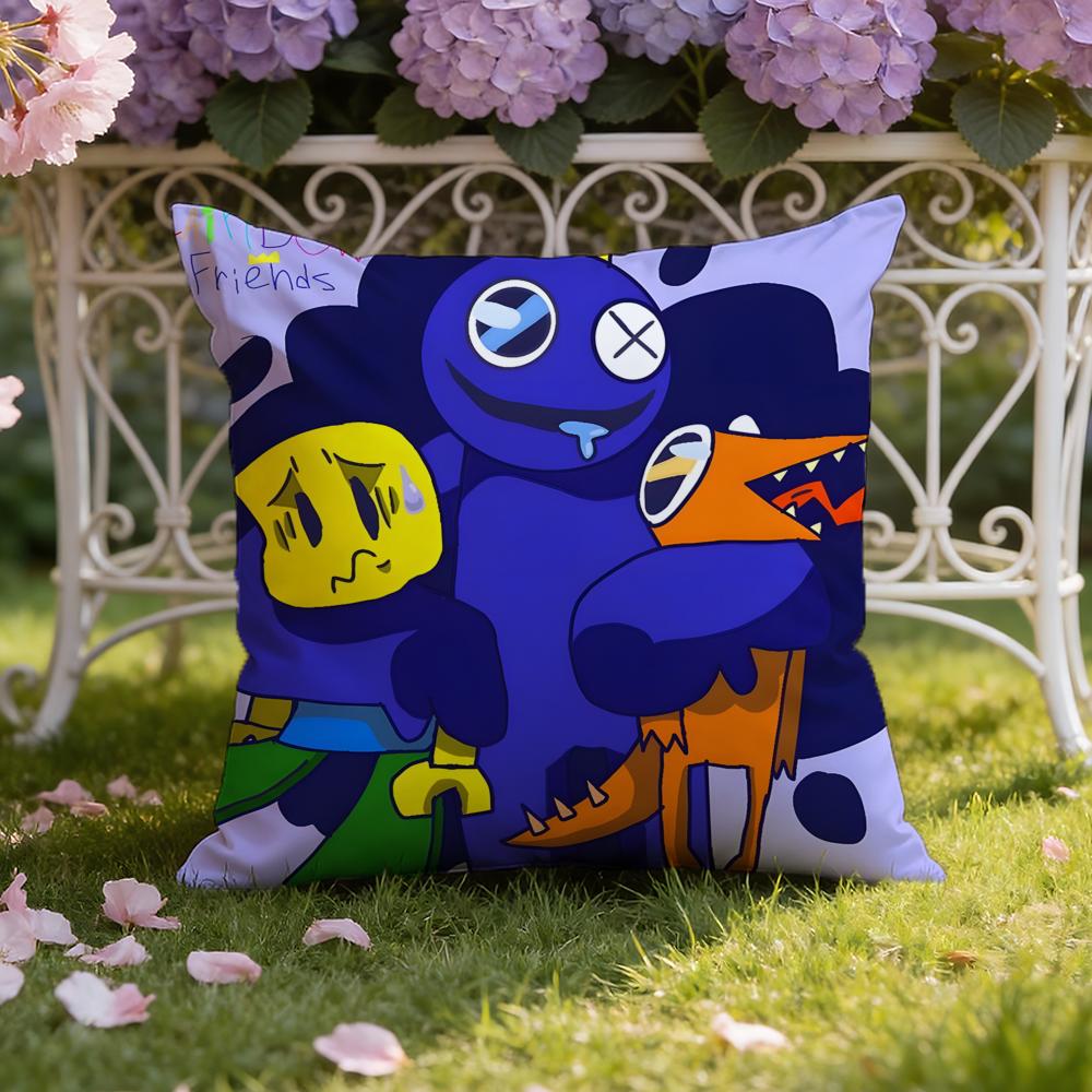 Anime R-Rainbow F-Friends cartoon Cushion Cover Home & Car Dual-Scene Pillow Cover: Reversible for Premium Comfort