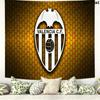 Valencia CF Logo Wall Tapestry Aesthetic Wall Hanging Printed Fabric Blanket Decorative Tapestries for Bedroom Living Room Home Decor