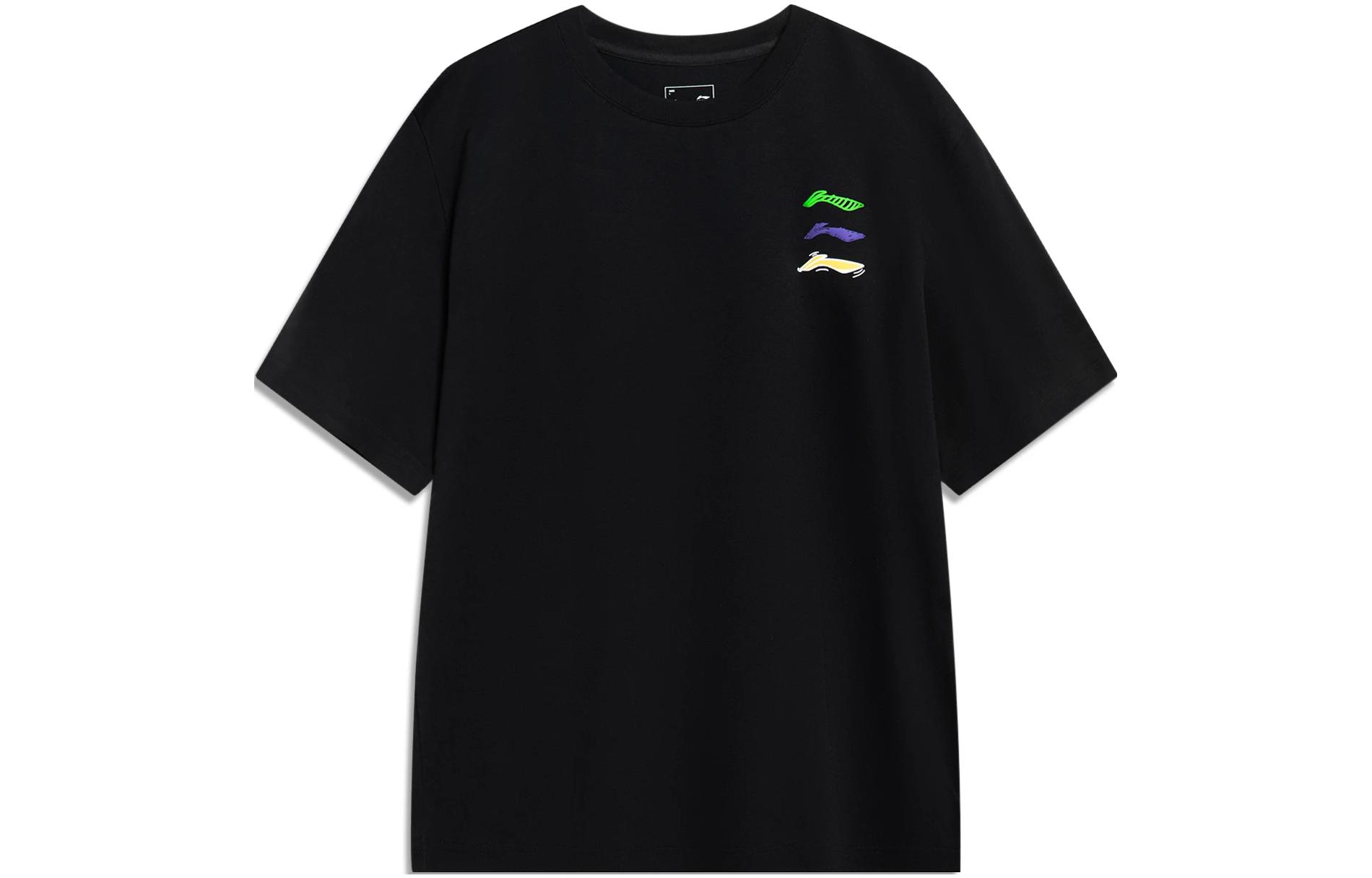 Li Ning Sports Lifestyle Collection Sports Fashion Collection T Shirt Unisex Black AHST787-4 M