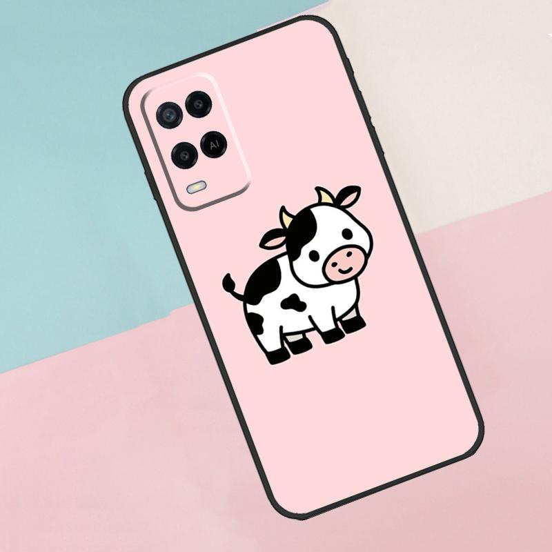 Animal Cute Cartoon Cow For Oppo A17 A77 A60 A74 A94 A54 A18 A38 A58 A78 A98 A40 A80 A16 A76 A96 A15 A57S Phone Case