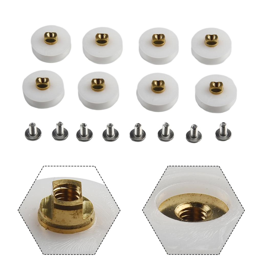 8 Stück Ersatz-Duschkabinenrollen Rillung 22,5 mm Durchmesser für Glasstärke 3 mm 4 mm 5 mm 6 mm Nylon Messing Kugellager-Typ