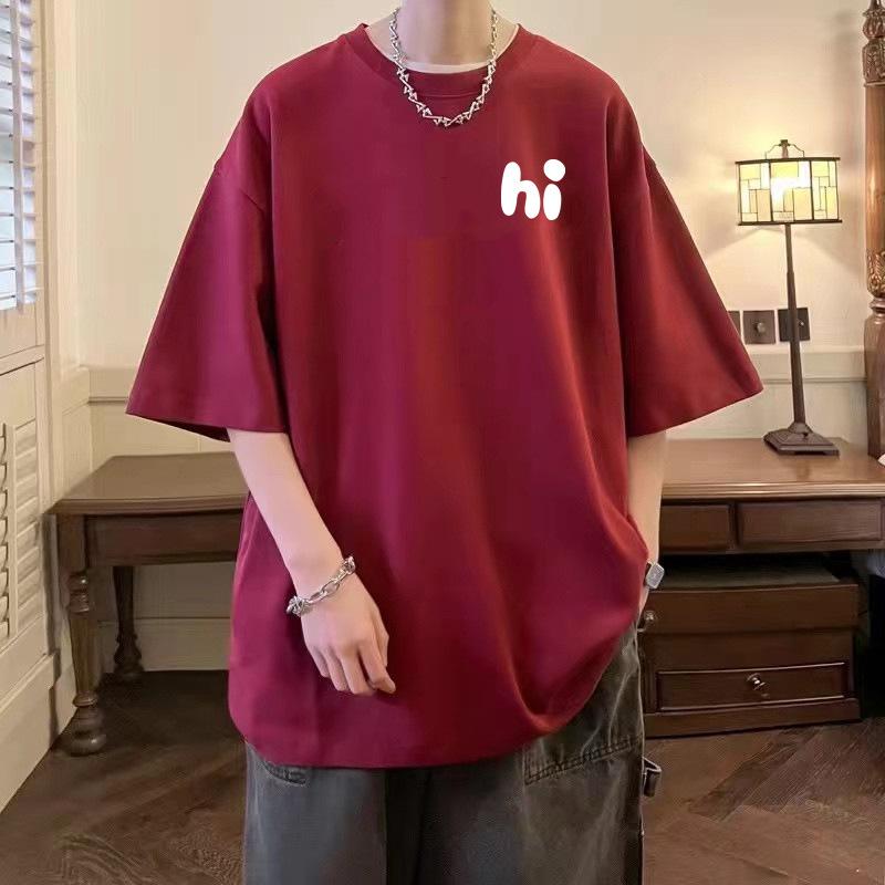 Summer New Pure Cotton Short-sleeved T-shirt for Men, Loose Half-sleeved, Trendy, Versatile, Trendy Brand Fashion T-shirt