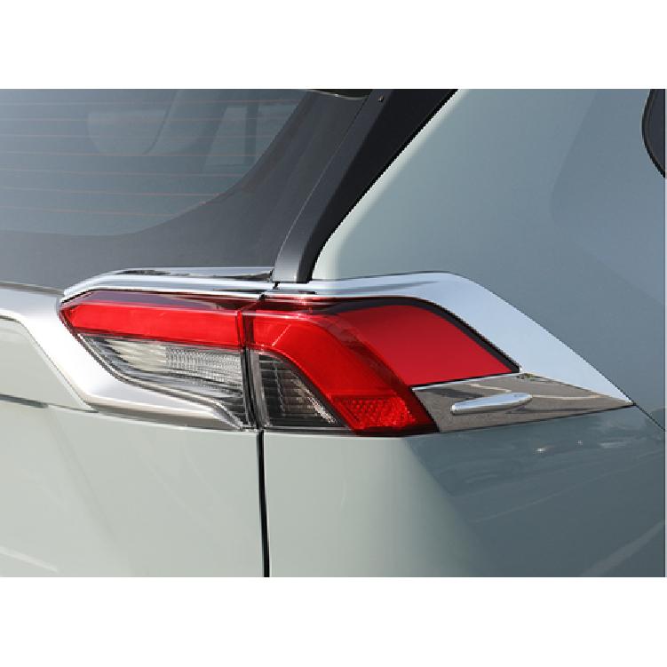Car Chrome Rear Tail Lamp Light Cover Trim Accessories For Toyota RAV4 -