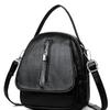Versatile soft leather portable shoulder messenger bag change bag