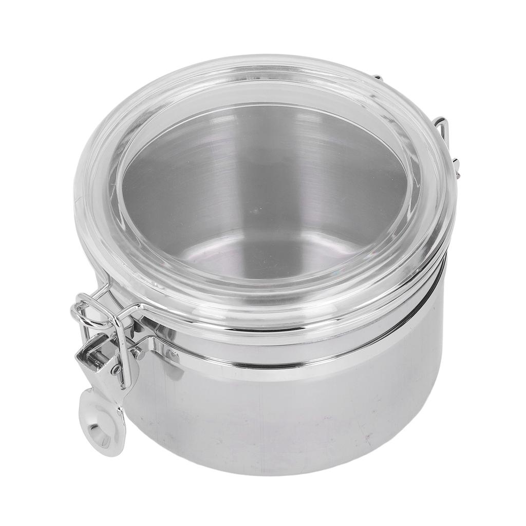 Stainless Steel Sealed Can Food Storage Container Airtight Canister for Dried Fruit Milk Powder Tea Small 900ml