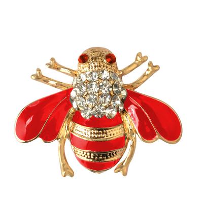 Bee Brooch Enamel Cute Exquisite Charming Rhinestone Romantic Vintage Breastpin Valentine's Day Brooches for Woman Jewelry Gift