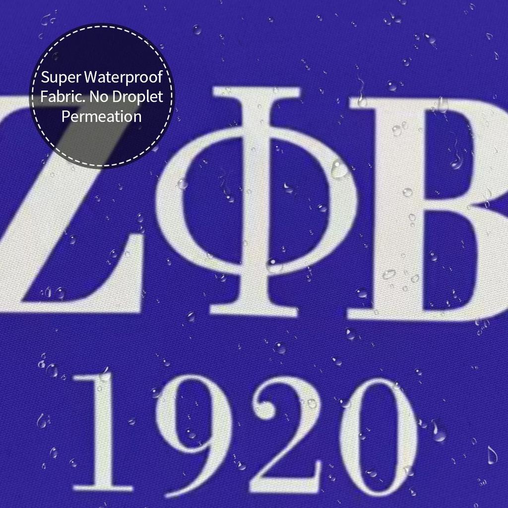 Zeta Phi Beta Sorority Logo Greek Letter 1920 Shower Curtain Bathroom Polyester Waterproof Bath Curtains With Hooks