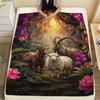 1PC Structural composition Print FlAannel Blanket, High quality Comfortable for All Seasons, Home Decor, Warmth and Comfort