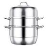 Yingbai 28cm 3-Layer 304 Stainless Steel Induction Steamer Pot