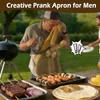 Funny Prank Apron with Surprise Pocket for Chef Cooking Kitchen Humor Novelty Gag Gift Idea for Men Women Friends Party