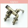 Vintage Messing Waterkraan Met Dubbele Hendels Voor Wasruimte Thuisgebruik