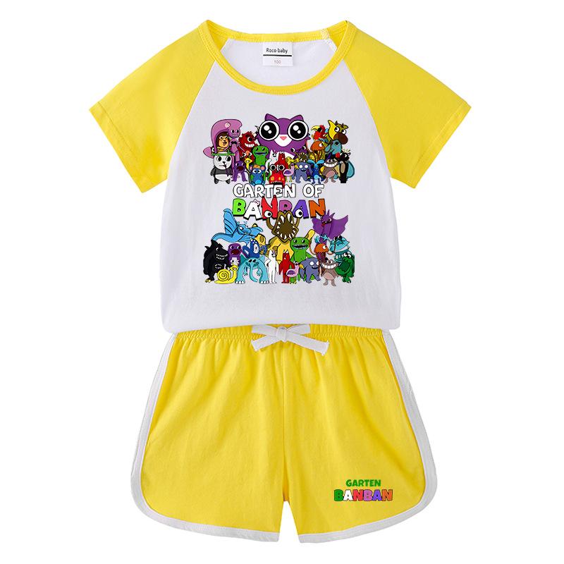 2026 Kids' Summer Clothing Set: Boys & Girls Casual Sports Outfit, Short Sleeve T-shirt & Hot Pants Two-Piece