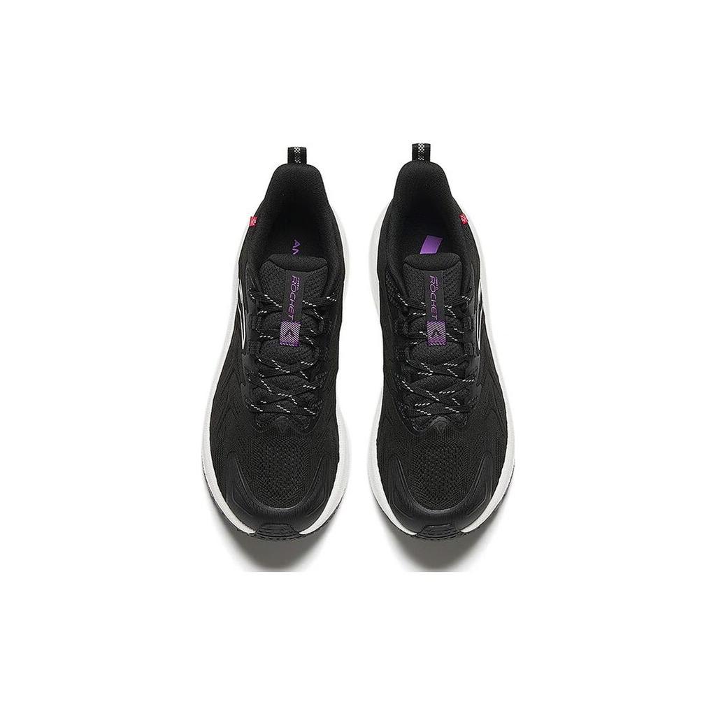 New Anta Rocket 5.0 Cushioned Slip Resistant Low Top Nitrogen Technology Training Running Shoes Women's Black 122345523-7