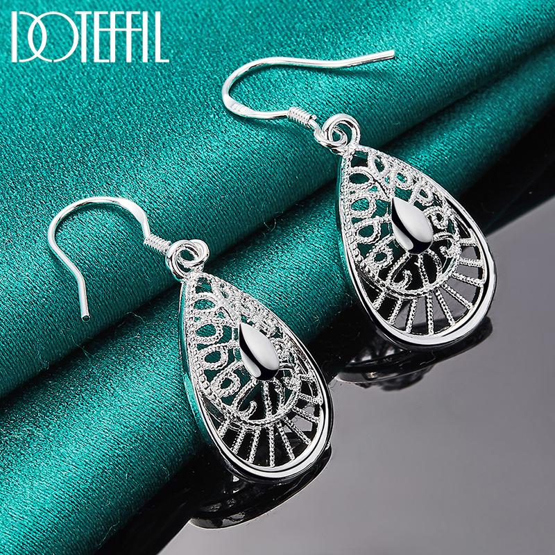 

Серьги-подвески в форме капли из стерлингового серебра 925 пробы, модные ювелирные изделия 3.80*1.40cm