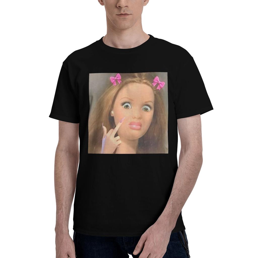 Men Women's T-Shirt Funny Disgusting Doll Face Meme Vintage 100% Cotton Tees Short Sleeve  T Shirt Round Neck Tops New Arrival