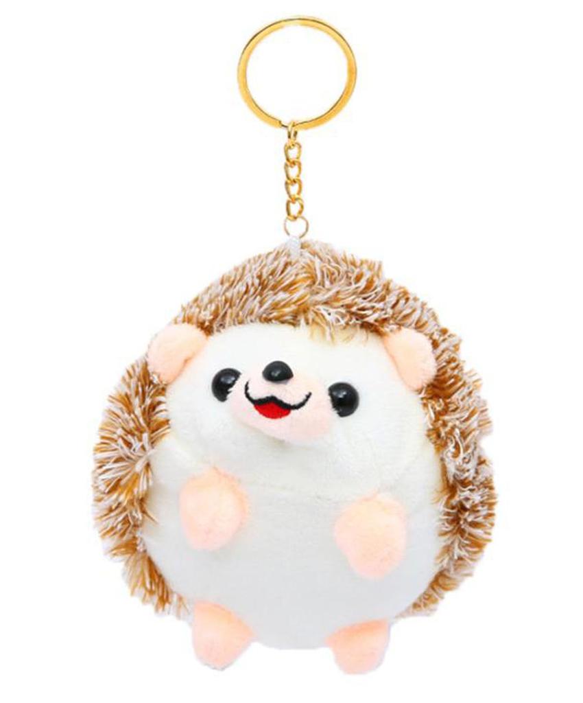 SAKIRABITO Hedgehog Plush Toy with Chain (Brown)