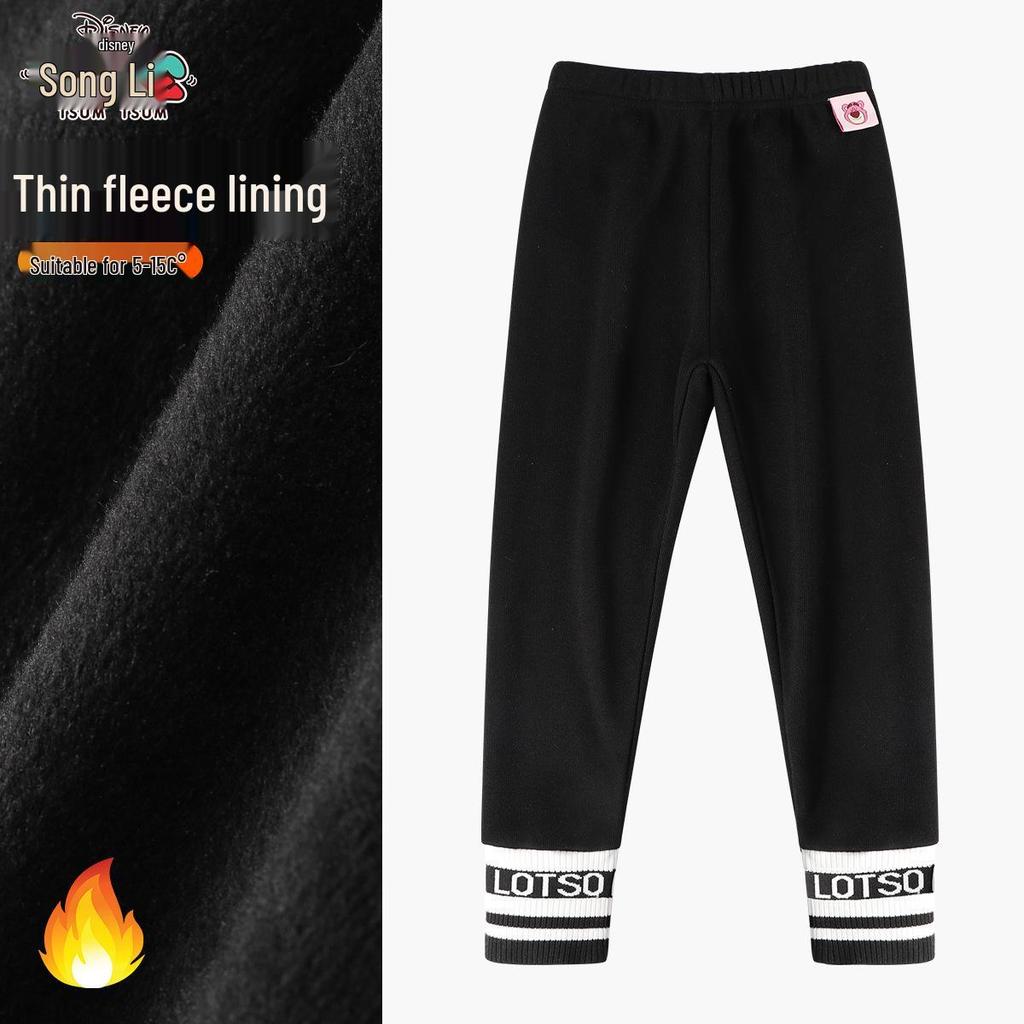 Disney Mädchen Fleecegefütterte Baumwoll-Leggings – Warme, Verschleißfeste, Modische Hosen für Herbst und Winter
