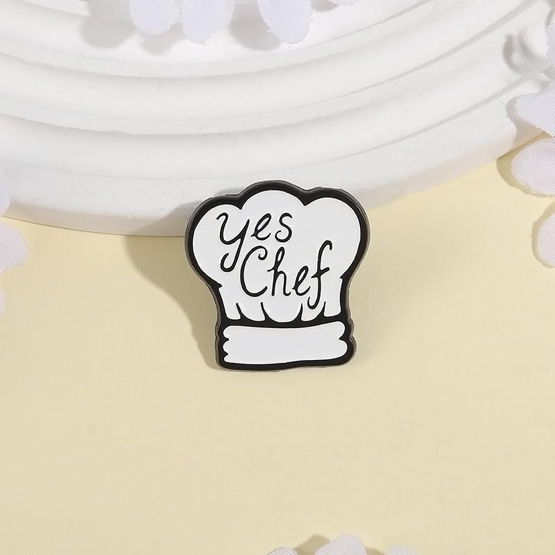 Yes Chef Cap Enamel Pins Custom Chef Food Movie Brooches Lapel Badges Clothes Funny Jewelry Gift for Friends
