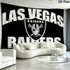 Las Vegas Raiders Logo Wall Tapestry Aesthetic Wall Hanging Printed Fabric Blanket Decorative Tapestries for Bedroom Living Room Home Decor