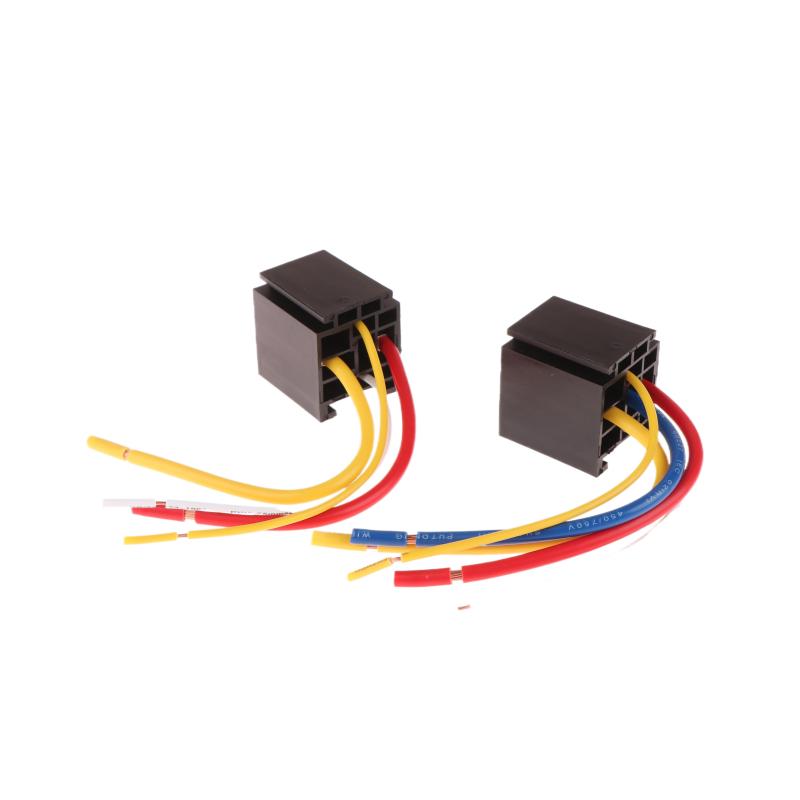 1Set 4/5 Pin Automotive Relay 12V DC 24V 40A Waterproof Relay For Motorcycle Headlight Air Conditioner With Socket Relays 5