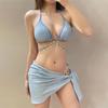 2025 Women's Sexy Three-Piece Swimwear Set: Split Bikini for Summer Beach or Hot Springs Vacation