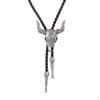 Charm Pendant Bolo Tie Western Cowboy Rodeo Leather