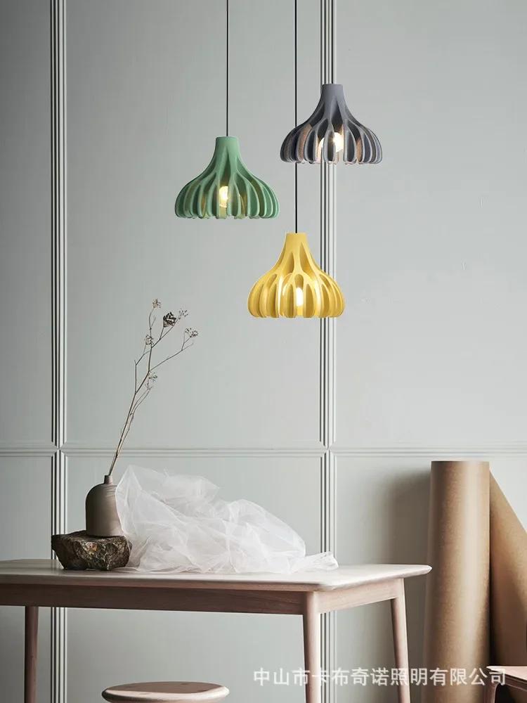 Nowoczesna Lampa Wisząca LED New Nordic Kreatywna Żywica Artystyczna Restauracja Bar Sypialnia Stolik Nocny Dekoracja Wnętrz