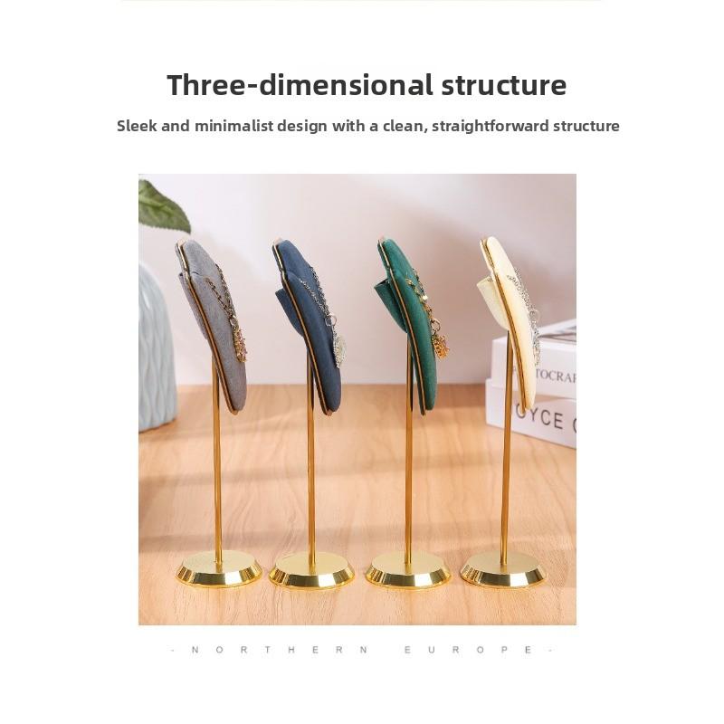 Metal Jewelry Display Stand, Microfiber Velvet Multi-color Display Rack, Jewelry Store Live Stream Pendant Necklace Display Props