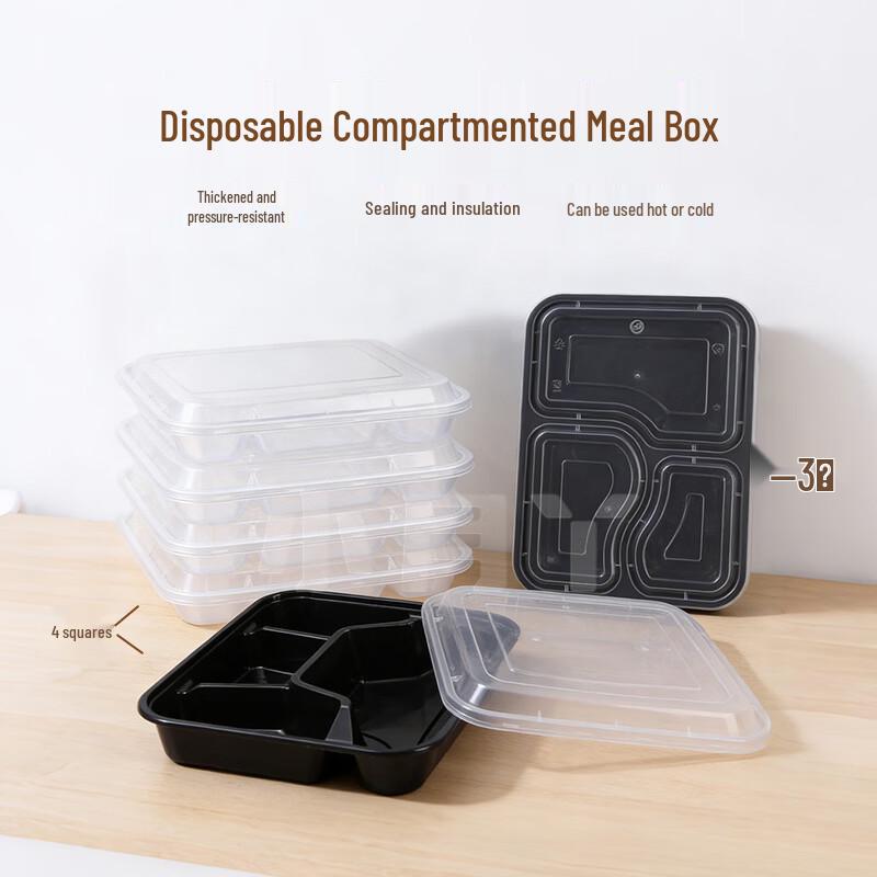 Disposable Multi-Compartment Meal Prep Containers