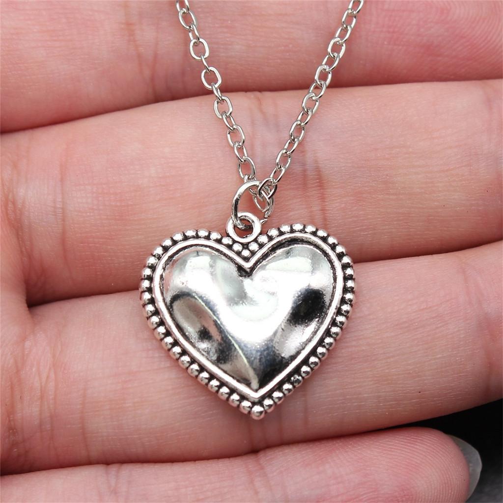 Necklace On The Neck 43cm Chain Peach Heart Nameplate Wedding Jewelry Findings QN057
