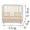 1/12 Dollhouse Baby Bed Miniature Furniture Room Pretend Play Toddler for Window
