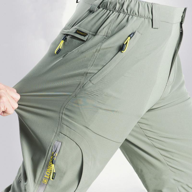Summer Hiking Pants Men Waterproof Pants Zipper Pockets Trousers Lightweight Fishing Pants