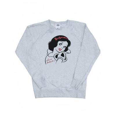 Womens/Ladies Snow White Glitter Sweatshirt