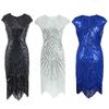 Women Sexy Tassel Woven Sequin Dress Retro European Dress