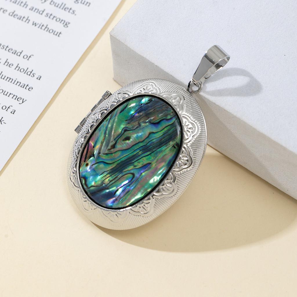 Shell Pendant With Electroplated Finish For Jewelry Making And Gift