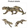 Viel Glück Figur Tierdekor Skulptur Messing Leopard Statue Kompakte Größe