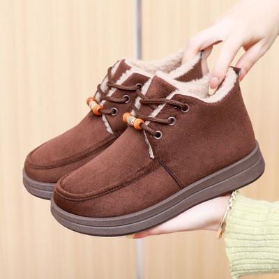 Winter neue Samt verdickte warme Schuhe alte Pekinger Stoffschuhe Damen weichsohlige Schneestiefel