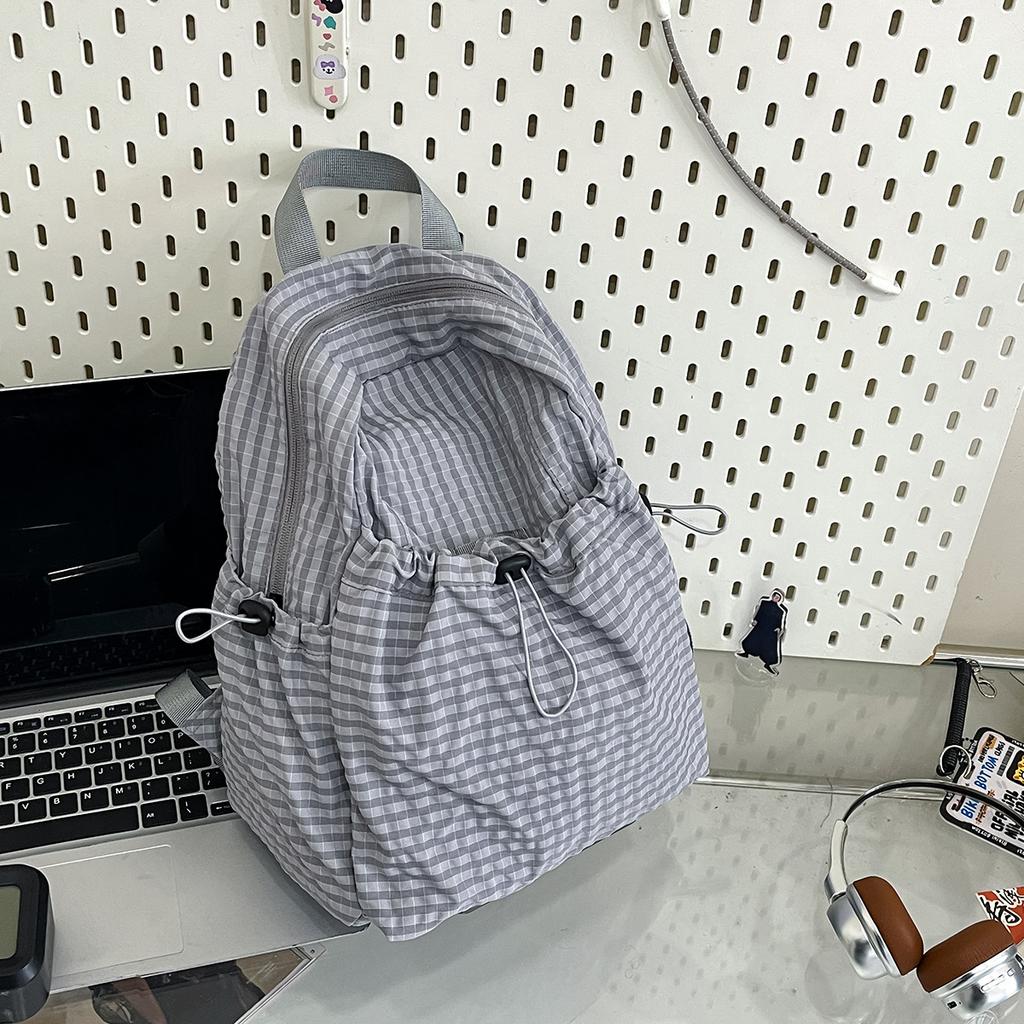 Schoolbag New Japanese Drawstring Lightweight Backpack Female Junior High School College Student Outdoor Sports Leisure School Bag