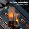 Car USB Light Flameless Vintage Glass Lighting USB LED Light For Car For Party Bedroom Camping Vehicle Automotive Indoor Outdoor