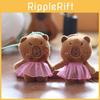 Cute Capybara Cartoon Animal Plush Keychain Soft Pp Cotton Filling Keys Bags