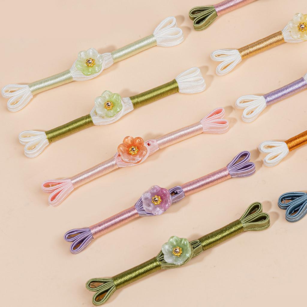 5Pcs Flower Button Cheongsam Knot Button Fasteners Chinese Closures Buttons for Chinese Cloaks Dress Sewing Craft