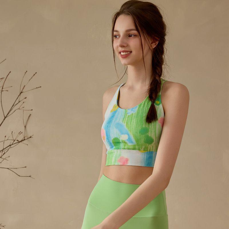 Nude Feel Yoga Clothes Women 2025 New Professional Print Fashion Vest Sports Bra Women High-Grade Fitness Underwear