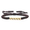 Handmade Tibetan Copper Bead Thread Braided Bracelet Red Lucky Rope Prayer Wristband Bracelets for Men Women Ethnic Jewelry Gift