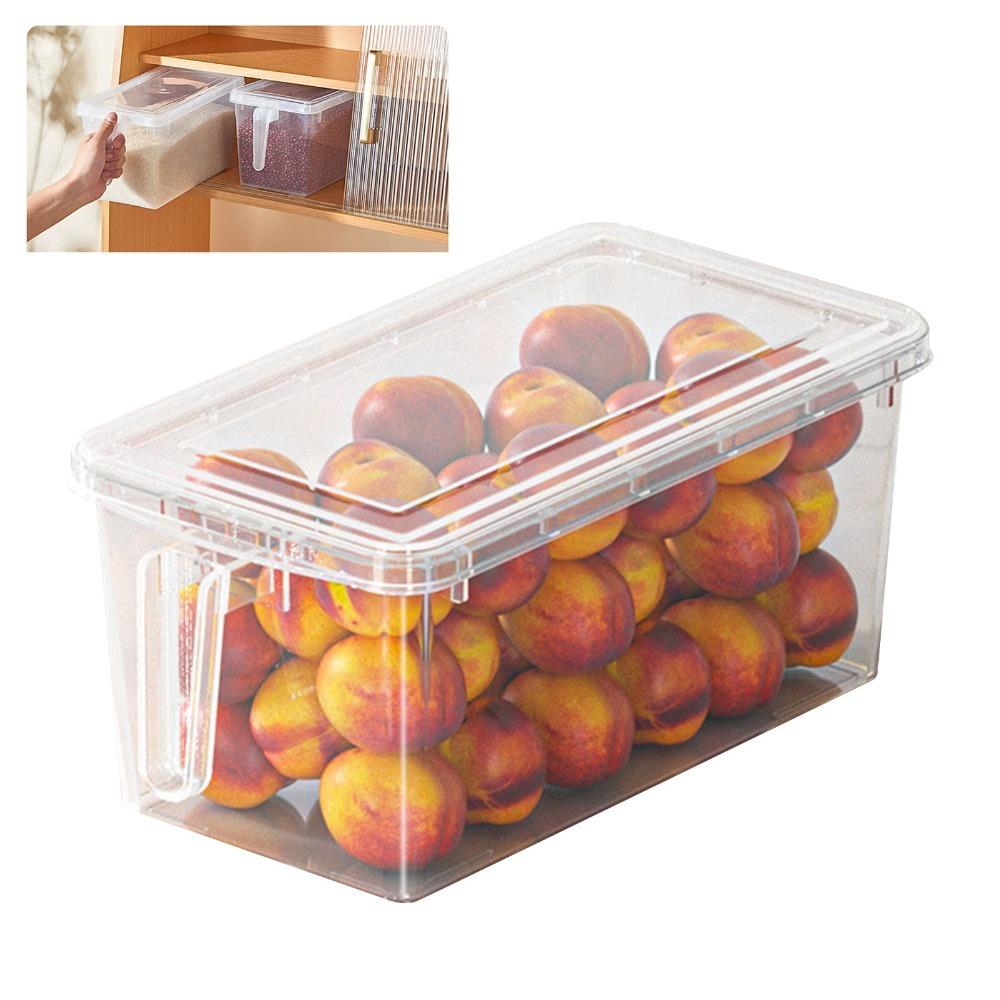 Transparent Fridge Organizer Large Capacity Freezer Storage Bin Refrigerator Use
