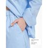 Classic Blue and White Stripes Cotton Women's Long-Sleeved Shorts Pajamas